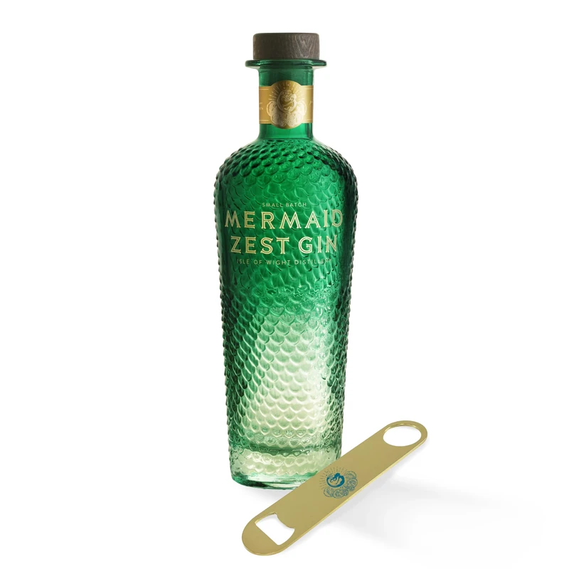 Mermaid Zest Gin 70cl with Bar Blade Gift - Smooth, Refreshing & Zesty - Vegan & Gluten Free