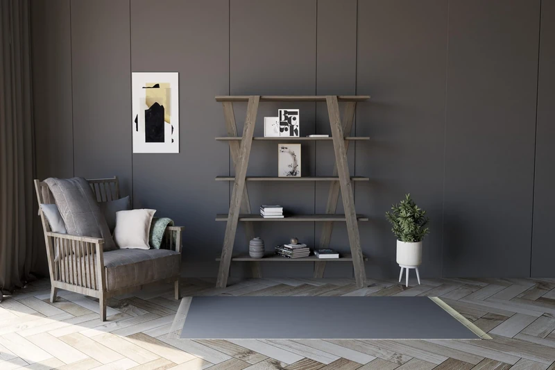 Hanah Home Scandinavian Style Bookshelf, Black, 120 x 150 x 25 cm, 100% Melamine Coated Particle Board, 18 mm Thick, Numerous Shelves for Additional Storage