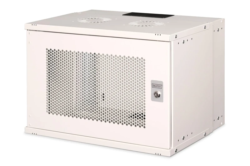 DIGITUS Network Cabinet - 19’ Rack 7 U - Unassembled - Wall-mounted - 400 mm Depth - Load Capacity 60 kg - Perforated Steel Door - SOHO Pro Series - Grey