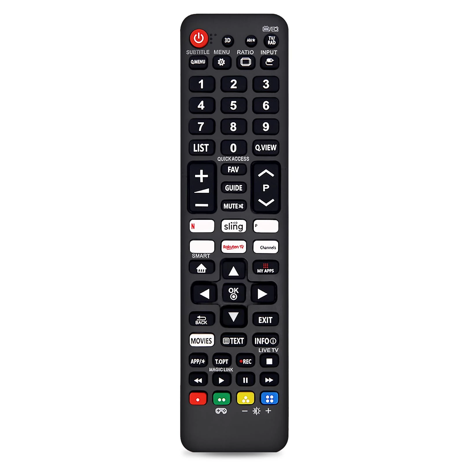 Terloogee Universal LG TV Remote Control Replacement Remote with 6 Quick-Access Buttons Compatible with All LG Smart TV OLED LCD LED HDTV- No Setup Required