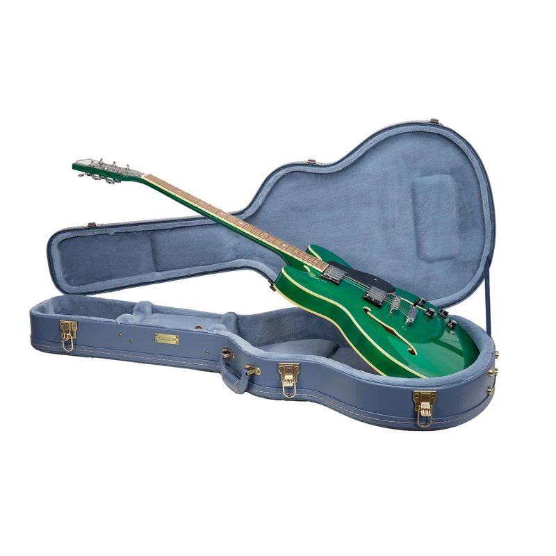 Crossrock Relief Series 335 ES-335 Guitar Case - Smoke Blue