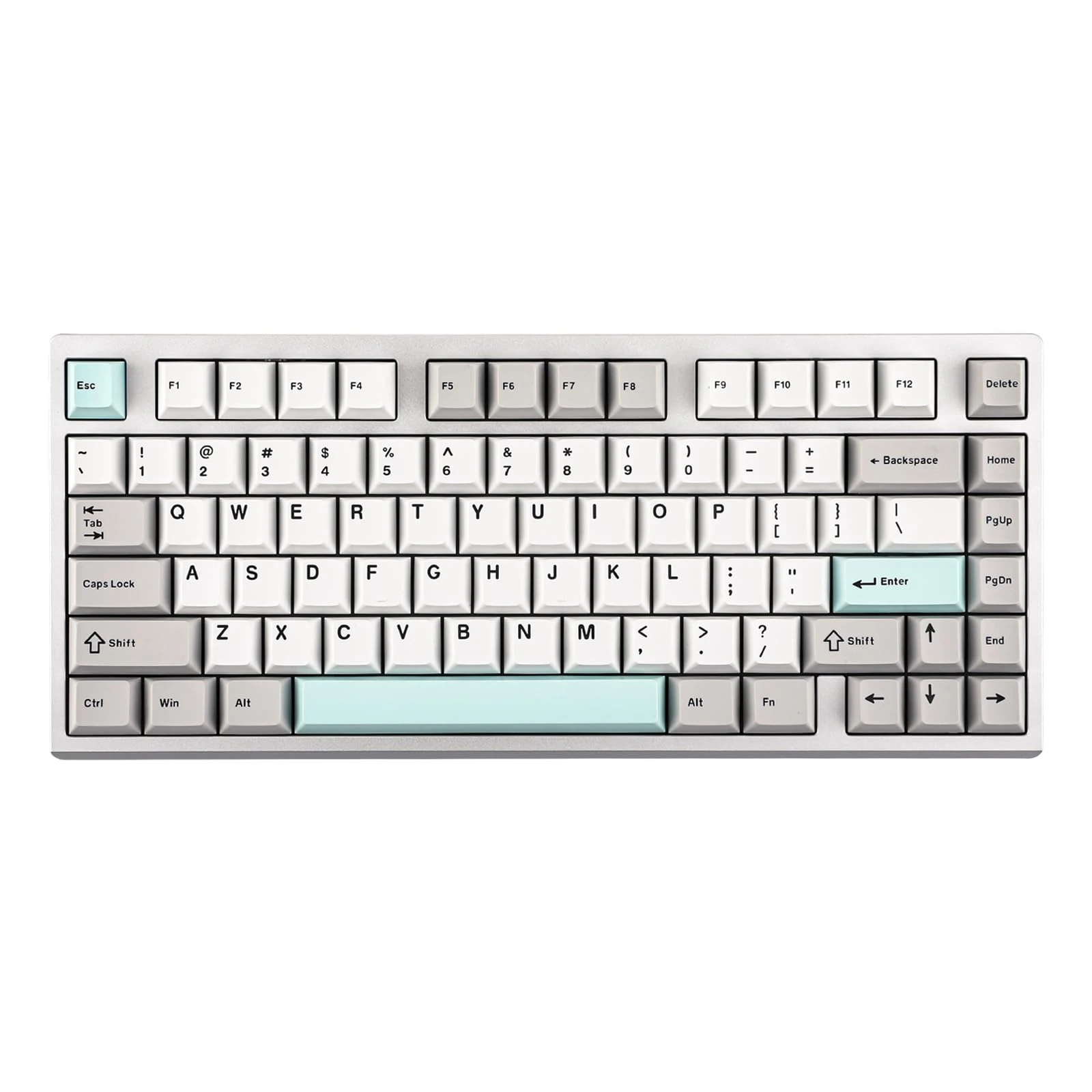 MechLands Shortcut Studio Bridge75 75% Aluminum Mechanical Keyboard - Hot-Swappable With Type-C Wired/2.4GHz/Bluetooth Wireless, VIA Programmable for Win/Mac/Gaming (Silver)