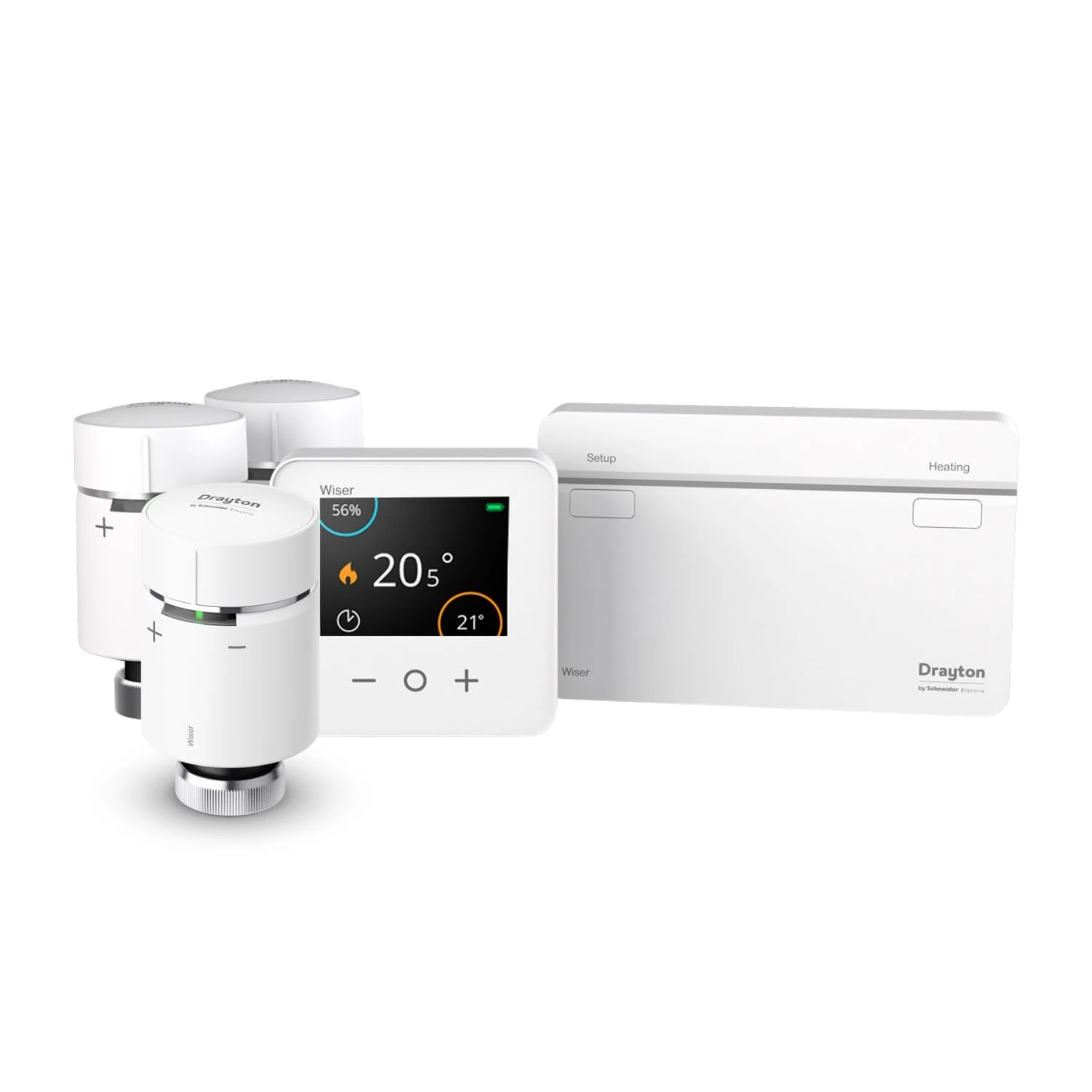 Drayton Wiser Smart Thermostat Kit with 3 TRVs - Complete Heating Control Anywhere for Combi Boiler - DIY Install