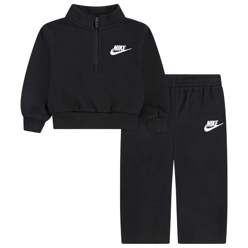NIKE NKG Wide Leg Club Fleece Set Black/White