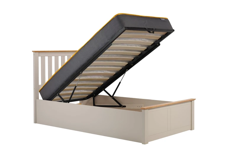 Birlea Single Grey Ottoman Bed 3FT Storage Bed Frame Phoenix 90cm