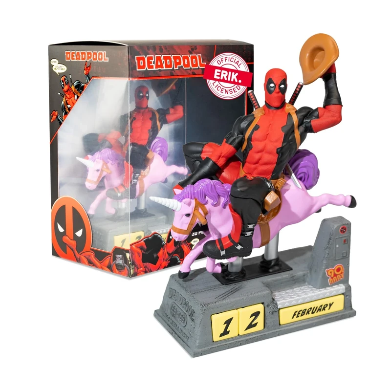 Grupo Erik Perpetual Calendar - Marvel Deadpool Merchandise | Desk Calendar, Home Office Desk Accessories, Home Decor Accessories | Deadpool Gifts For Men, Marvel Gifts