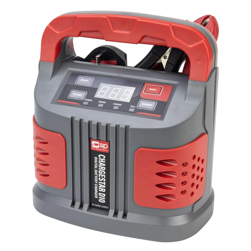 SIP CHARGESTAR D10 Digital Battery Charger, 6V/12V 5A/10A with 6 Charging Steps