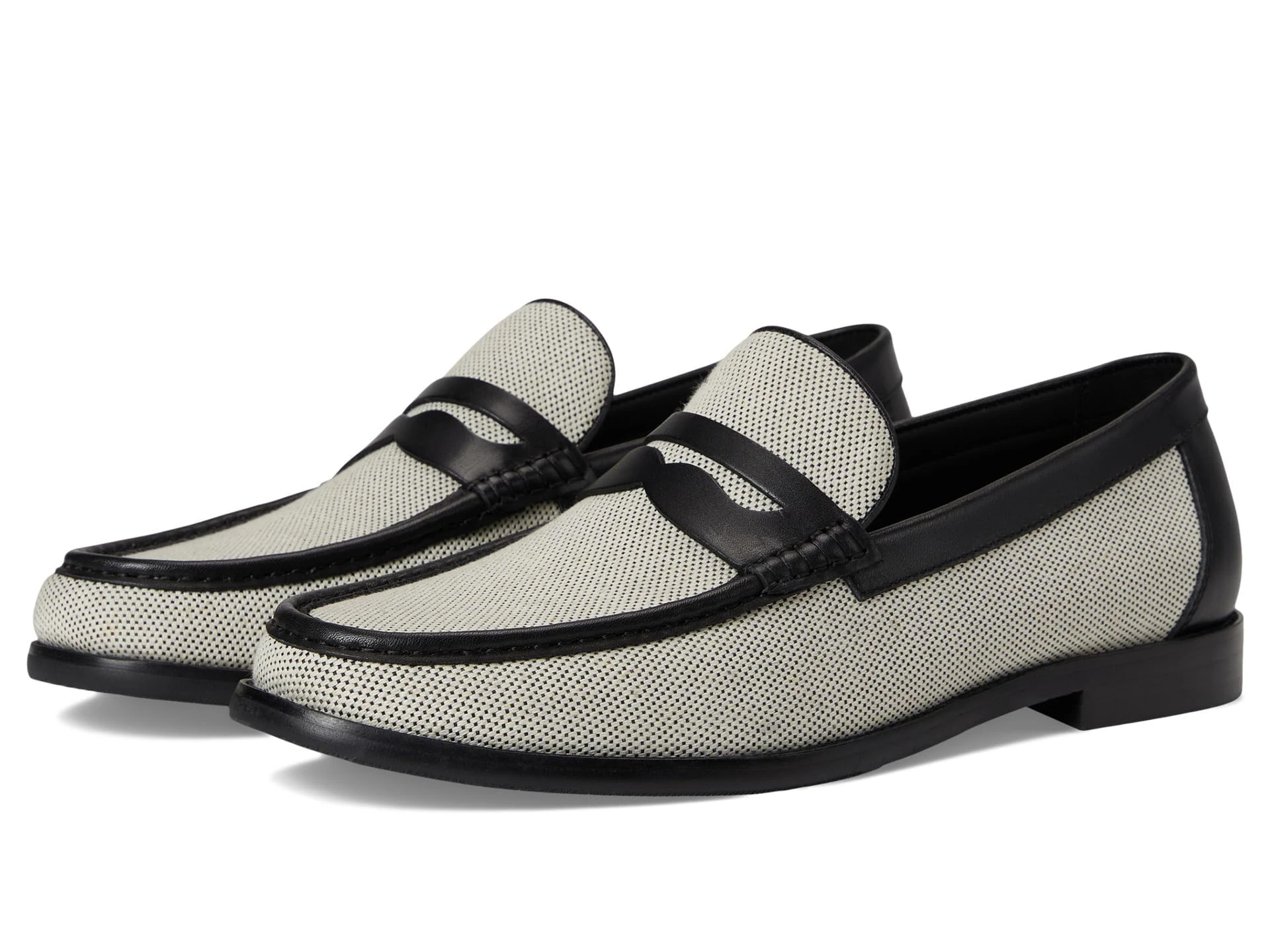 Steve Madden Men's Castille Loafer, Black/Beige, 10.5 UK