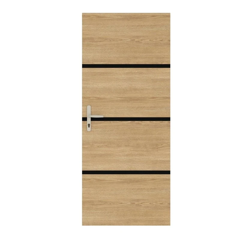 NORDLINGER PRO Door Renovation Kit with Oak Design and Black Profiles – Model Not Glued