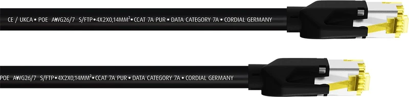 CORDIAL - Cat7A RJ45 network cable 10 m, HIROSE plug - ECL CSE10HH7A-PUR