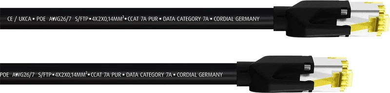 CORDIAL - Cat7A RJ45 Network Cable 20 m HIROSE Plug - ECL CSE20HH7A-PUR - Image 1