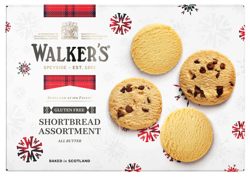 Walkers Gluten Free Assortment - All Butter Shortbread Rounds and Chocolate Chip Shortbread Rounds - Vegetarians - 280g