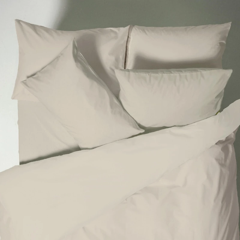 Bianca Plain Dyed Neutral Duvet Cover Set 200 x 220 + 60 x 70 (2) - Image 1