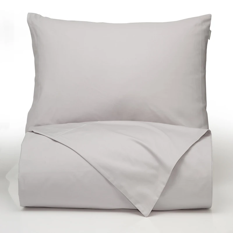 Bianca Plain Dyed Grey Duvet Cover Set 200 x 220 + 60 x 70 (2)