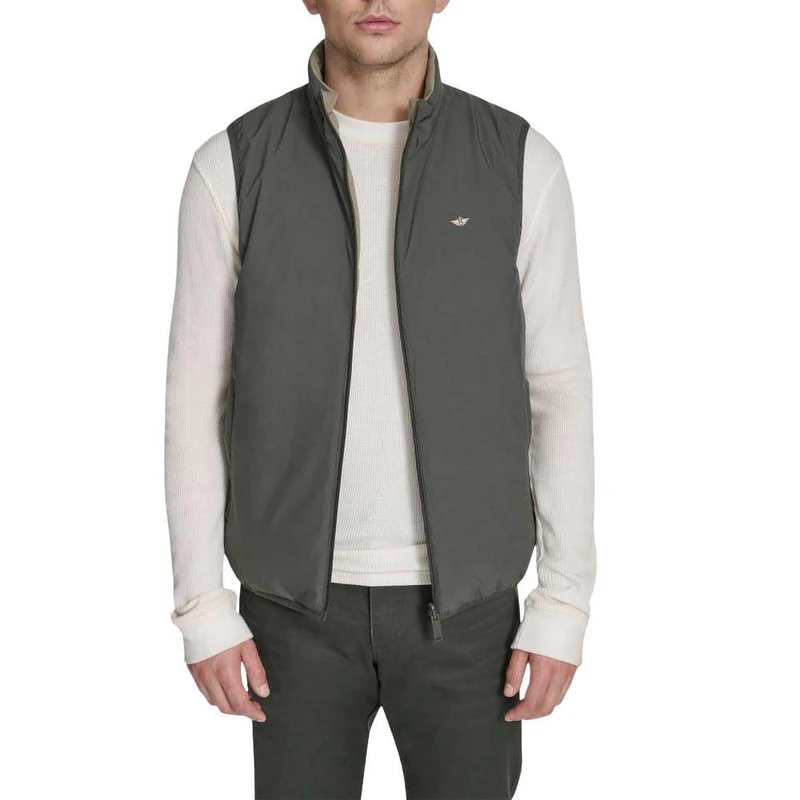 Dockers Men's Recycled Stretch Poly Reversible Puffer Vest Outerwear, Mermaid, Chimera, XL