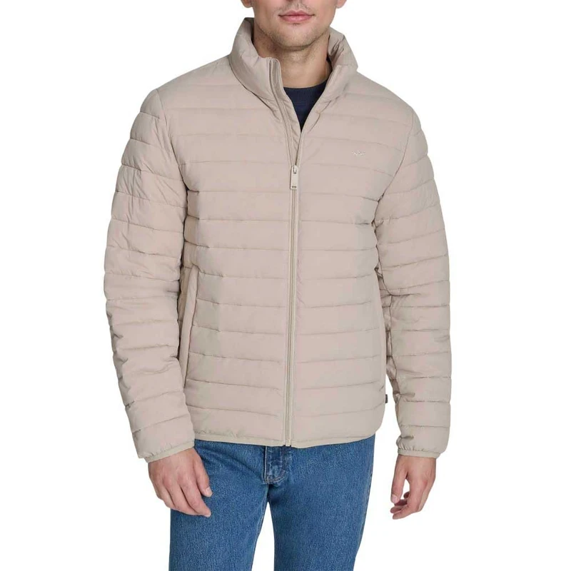 Dockers Men's Recycled Stretch Polyester Packable Jacket Outerwear, Grit, XS, Grit, XS