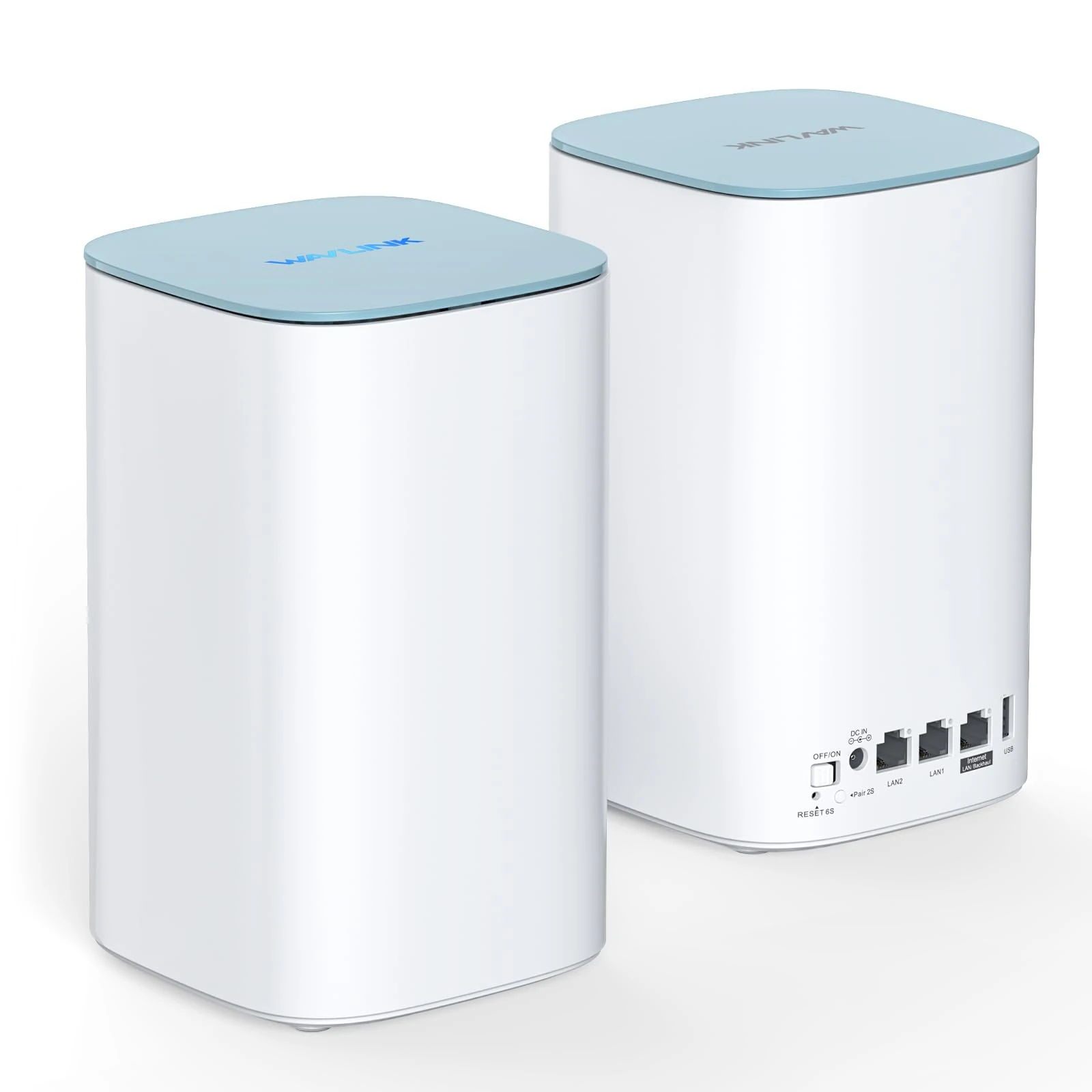 WAVLINK AX3000 WiFi6 Mesh System, Dual-Band Whole Home Whole Home Mesh WiFi 6 System, Covers up to 3200 Sq.Ft., Connect up to 256 Devices, 5x5dBi Antennas, Beamforming, APP Management, 2-Pack