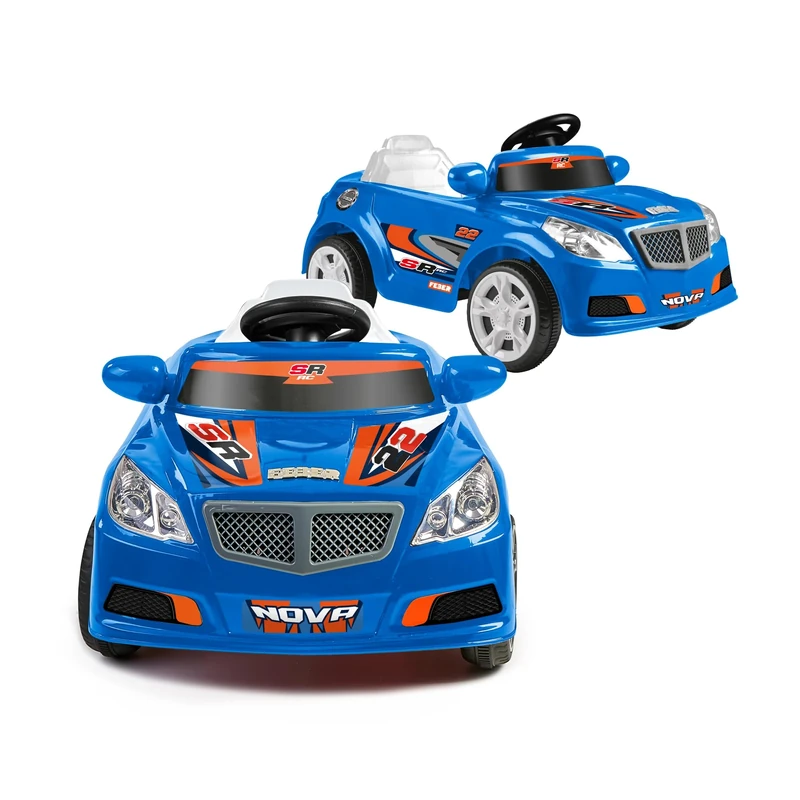 FEBER - Twinkle Car R/C BLUE, Electric car with remote control, 12V battery, remote included with a range of 10 m, 45 min autonomy, maximum weight 25 kg, for ages 3 to 6 years, Famosa (FEN51000)