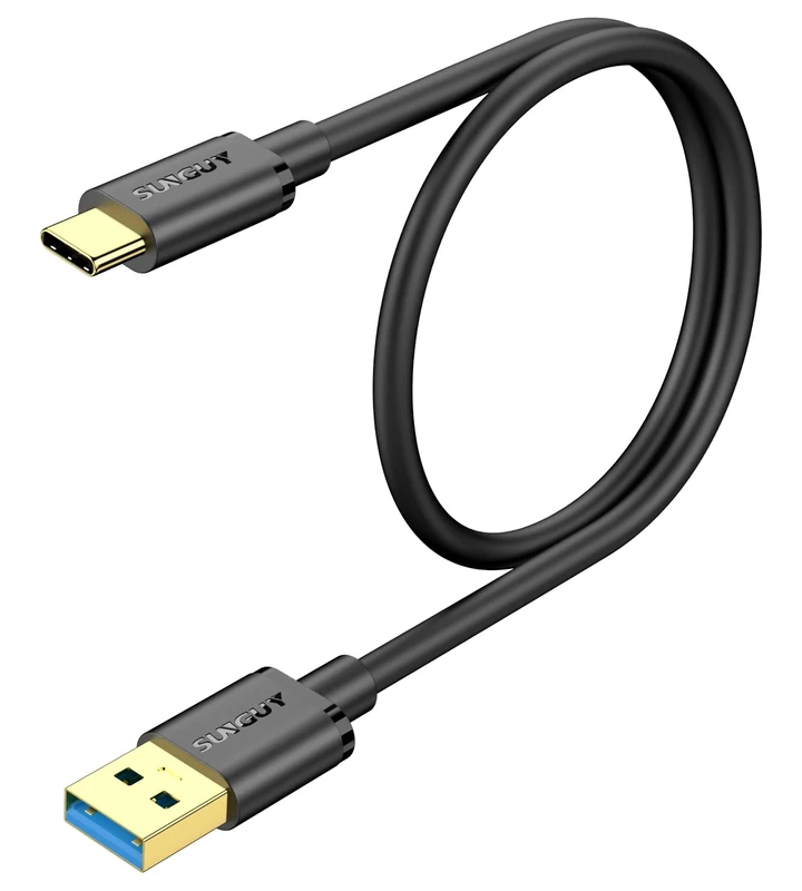 SUNGUY USB C Cable, 0.6M 2FT 10Gbps USB C to USB 3.1 GEN 2 Charging and Data Cable for Android Auto, Samsung Galaxy S22/S23 ultra, iPhone 16 15 Pro, Google Pixel 8, Motorola Moto Z Force