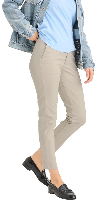 Dockers Women's Weekend Skinny Chino Pants, Sahara Khaki, 30 W