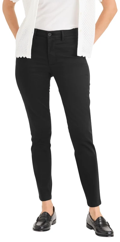 Dockers Women's Weekend Skinny Chino Pants, Beautiful Black, 32W