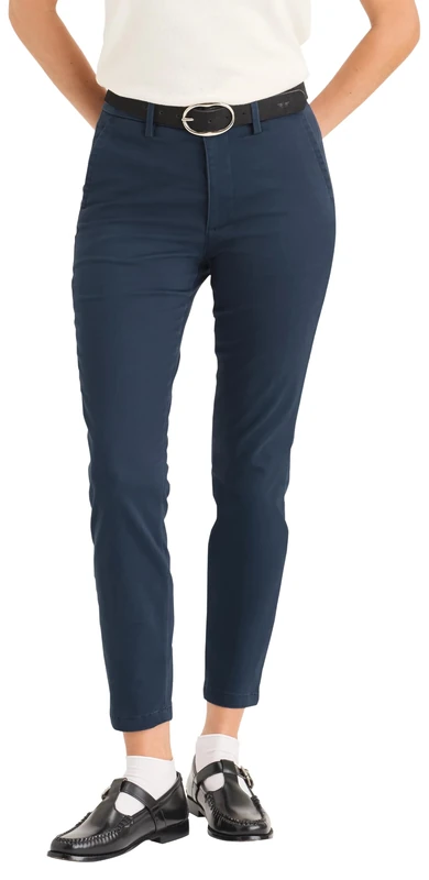 Dockers Women's Weekend Skinny Chino Pants, Navy Ash, 27 W