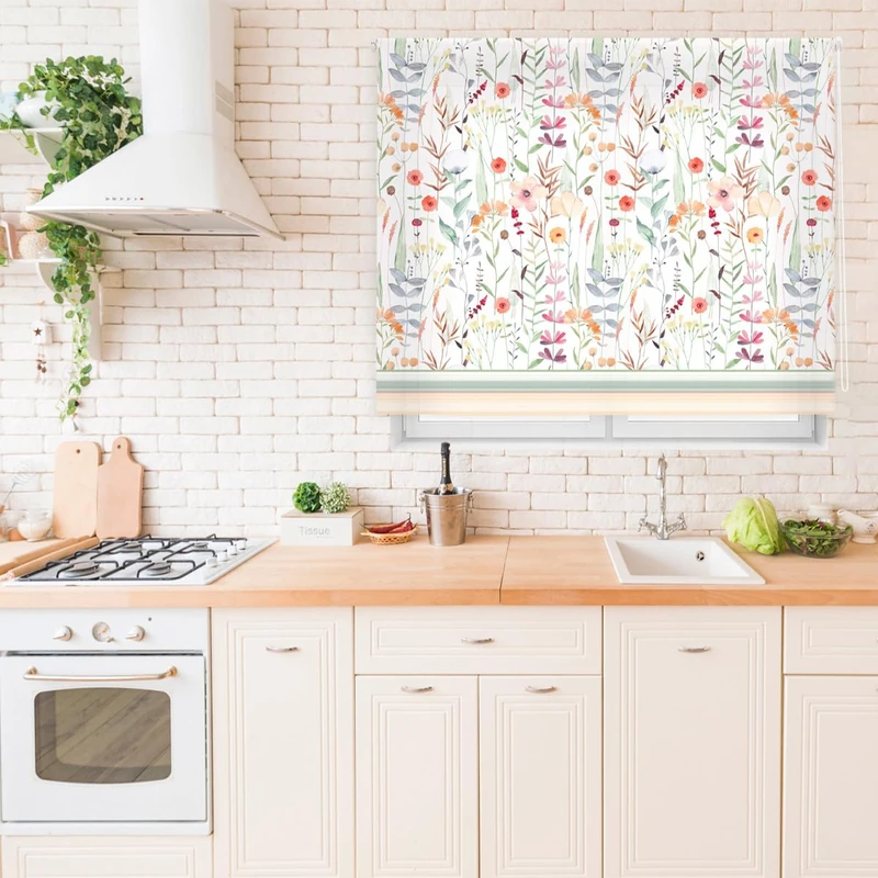 Blindecor Digital | Translucent Roller Blind with Digital Print | ALICEGARDEN Model | 100 x 180 cm (W x H) Fabric Size 97 x 175 cm | Window Blinds