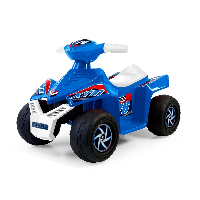FEBER - Quad CE-BLUE 6V, Electric ride-on car for boys and girls from 18 months to 3 years, with accelerator, large wheels for stability, up to 40 min battery life, charger included, Famosa (FEN53000)