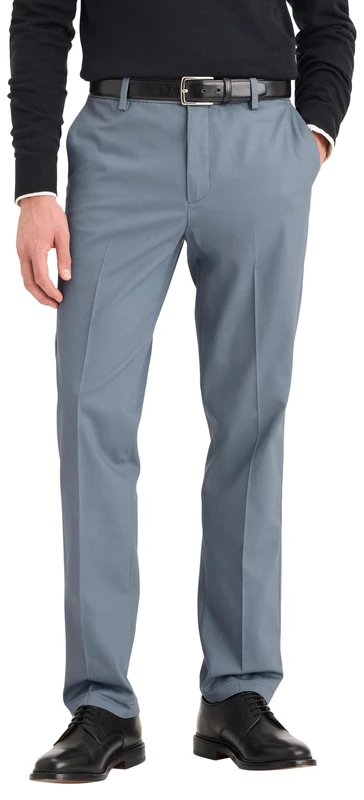 Dockers Men's Pants Sig Stain Def Slim, Folkstone Gray, 34 W/34 L