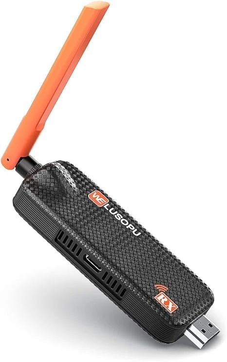 WELUSOPU 2025 Wireless HDMI Receiver | Receiver Only | 5G/1080P HD Multi-Screen Streaming for Movie/PPT/Video/Picture - Requires Paired Transmitter