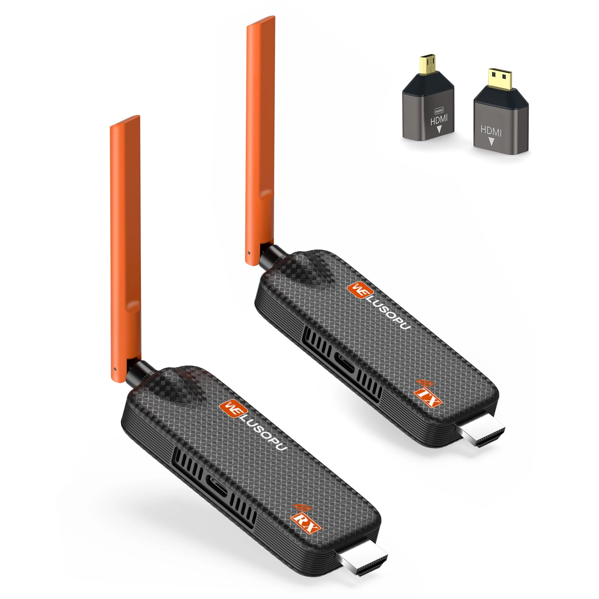 2025 Wireless HDMI Transmitter and Receiver 4K Decoding, Up to 6RX, APP Viewing, 5G/1080P Plug＆Play HDMI Extender Streaming Video for Laptop, PC, TV Box, C-CTV to TV, Projector, Monitor - 50M/165FT