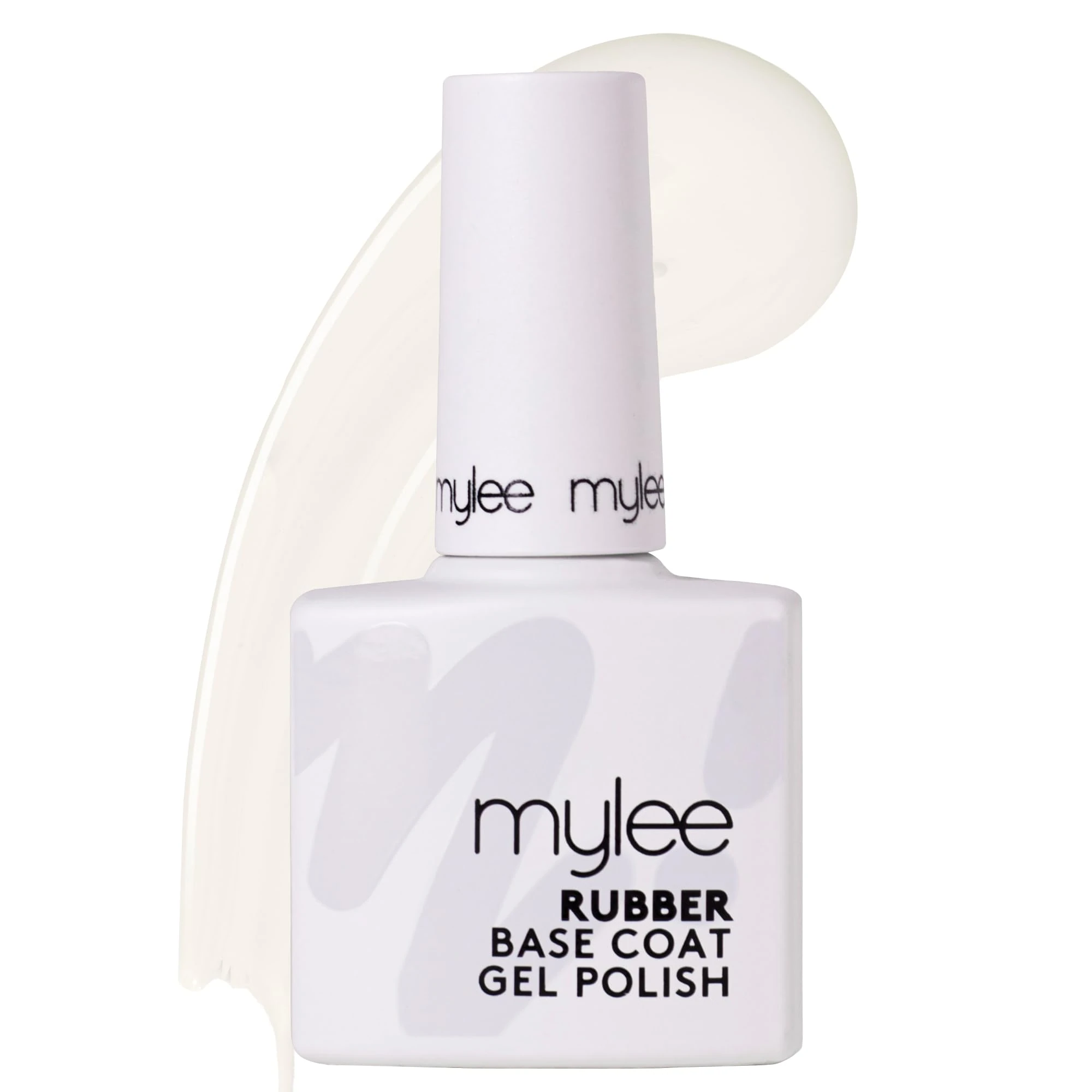 Mylee Nail Gel Polish Rubber Base Coat 10ml - UV/LED Nail Art Manicure Pedicure for Professional, Salon & Home Use - Lasts up to 3 Weeks, Easy to Apply, No Chips, Durable & Safe, Vegan & Cruelty Free