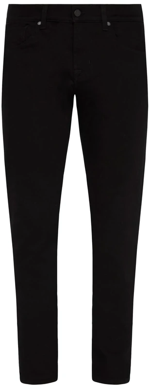 7 For All Mankind Men's Slimmy Tapered Rinse Black Jeans, 33 W