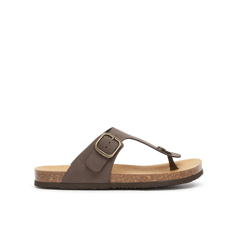Scholl Women Jackie Flip-Flop, Brown, 4 UK