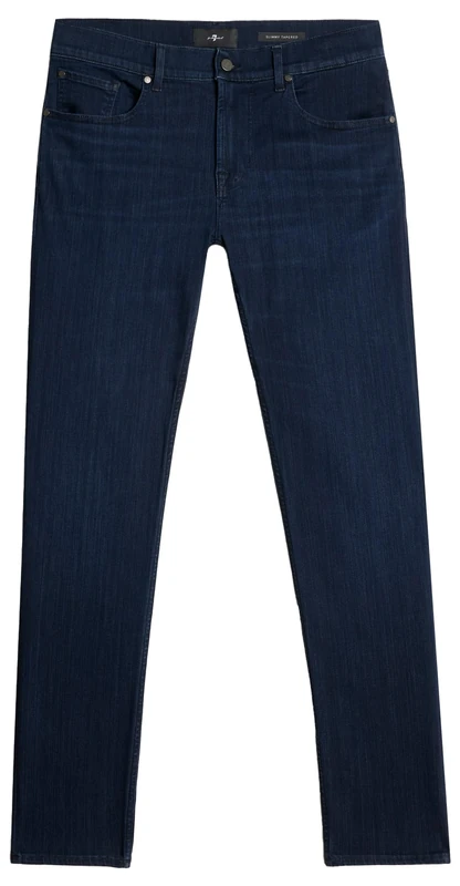 7 For All Mankind Men's Slimmy Tapered Calvert Jeans, Dark Blue, 40 W - Image 1