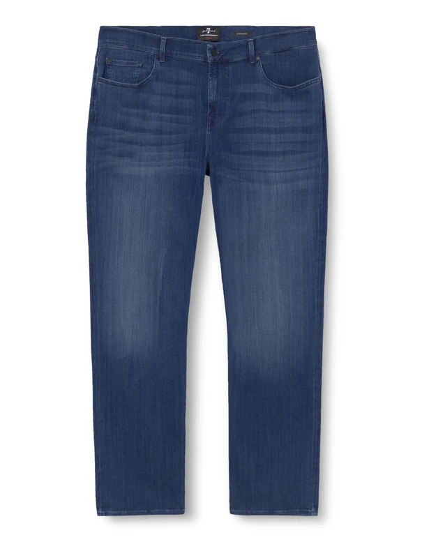 7 For All Mankind Men's Standard Mid Blue Jeans, 40 W