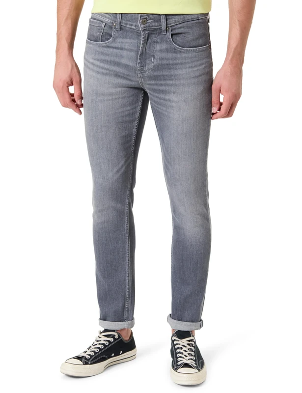 7 For All Mankind Men's Slimmy Tapered Hasting Jeans, Gray, 29W
