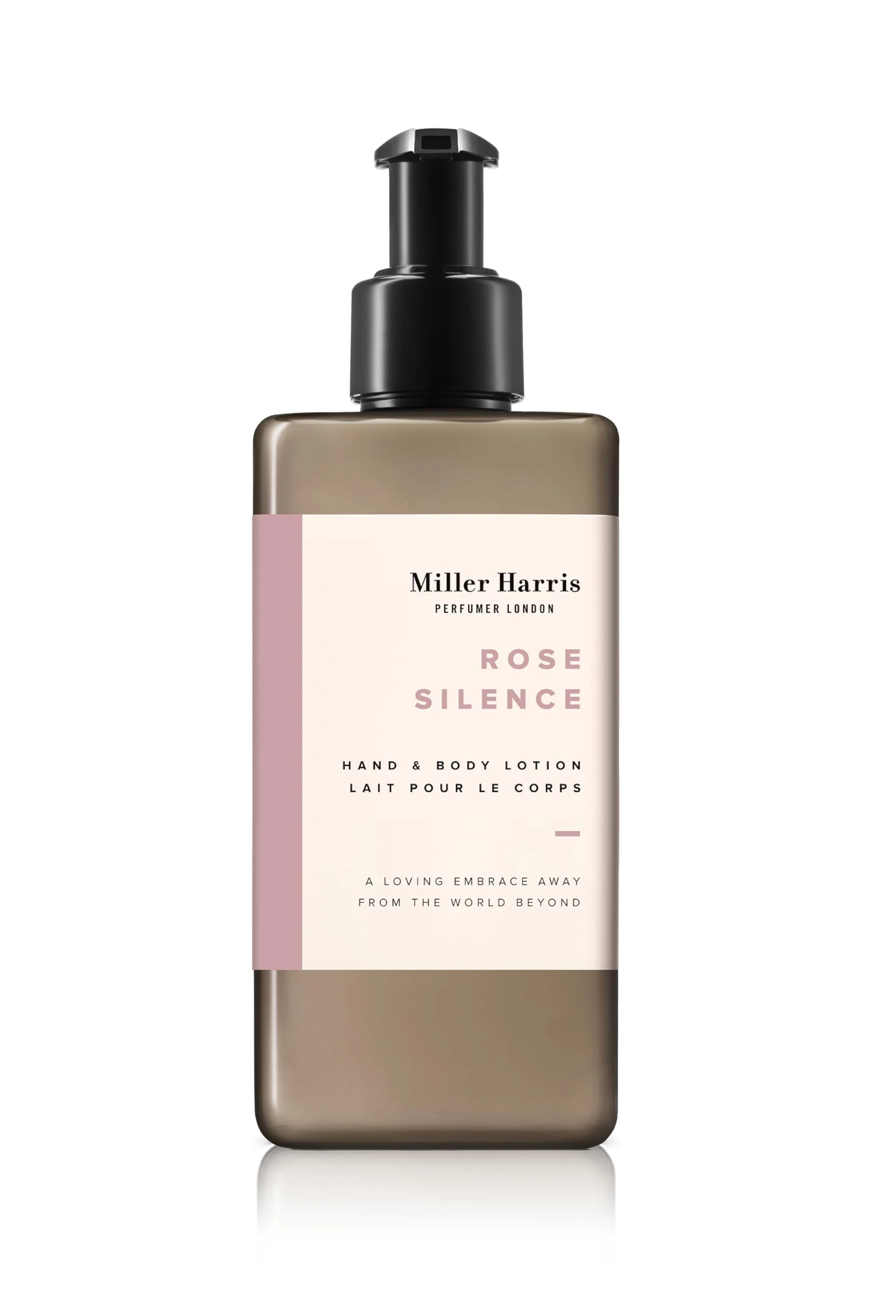 Miller Harris Rose Silence Hand and Body Lotion 300ml – Shea Butter, Argan Oil, Glycerin, Aloe Vera & Vitamin B5 | Soft & Delicate Rose Scent for Gentle Cleansing
