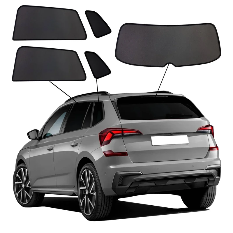 SunClip Privacy & Sun protection compatible with Skoda Kamiq (NW) Facelift 2024-