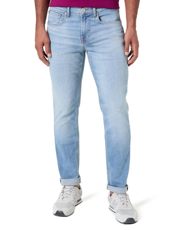 7 For All Mankind Men's Slimmy Tapered Freeport Jeans, Light Blue, 40 W
