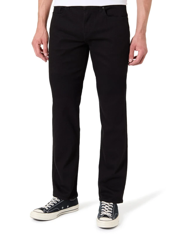 7 For All Mankind Men's Standard Rinse Black Jeans, 32 W