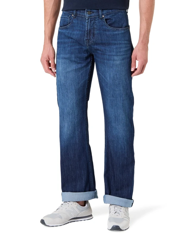 7 For All Mankind Men's Brett Proper Jeans, Dark Blue, 42W - Image 1