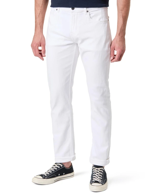 7 For All Mankind Men's Slimmy White Jeans, 34W