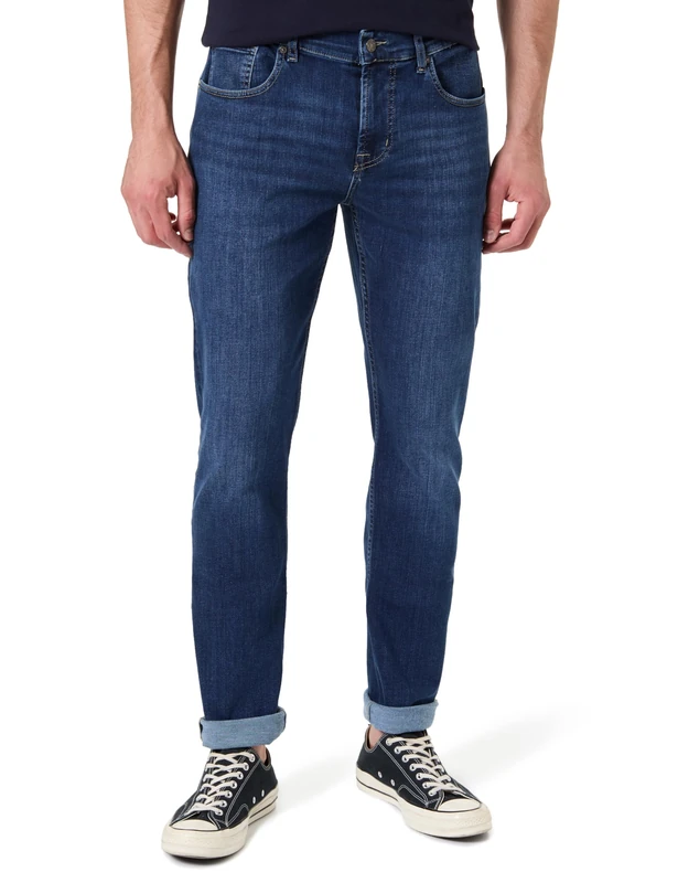 7 For All Mankind Men's Slimmy Tapered Grapevine Jeans, Mid Blue, 29W