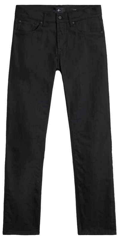 7 For All Mankind Men's Slimmy Volcano Jeans, Black, 34W
