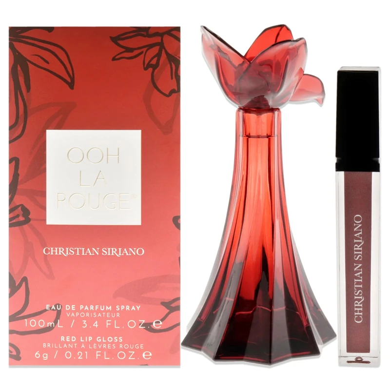 Ooh La Rouge by Christian Siriano for Women - 2 Pc Gift Set 3.4 oz EDP Spray, 0.21oz Red Lip Gloss