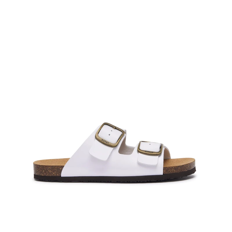 Scholl Women Jackie Sandal, White, 6 UK