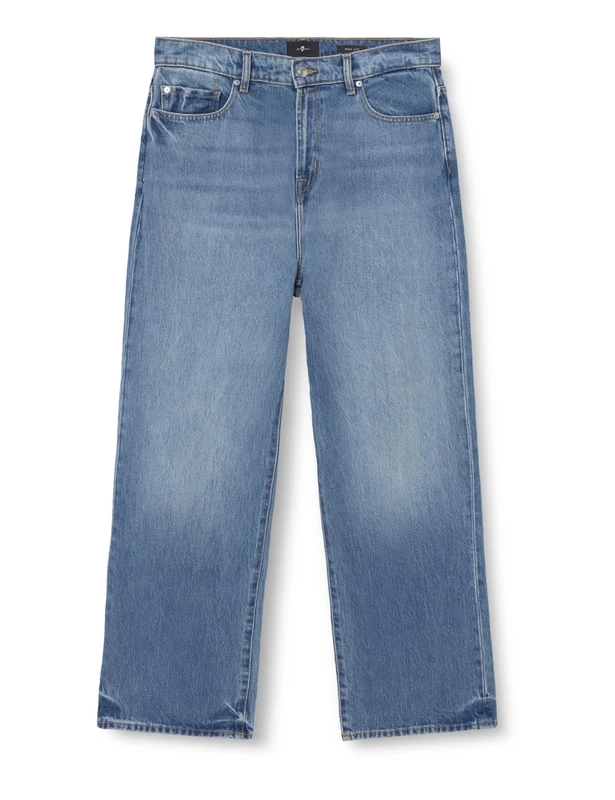 7 For All Mankind Men's Wide Leg Mason Jeans, Light Blue, 40 W - Image 1