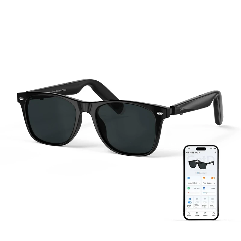 AI Glasses for Men & Women, Smart Glasses Powered by ChatGPT, AI Real-time Translation with 145 languages, 11H Music Play, Bluetooth Sunglasses with Polarized Lens, UV Protection for Daily Use, Travel