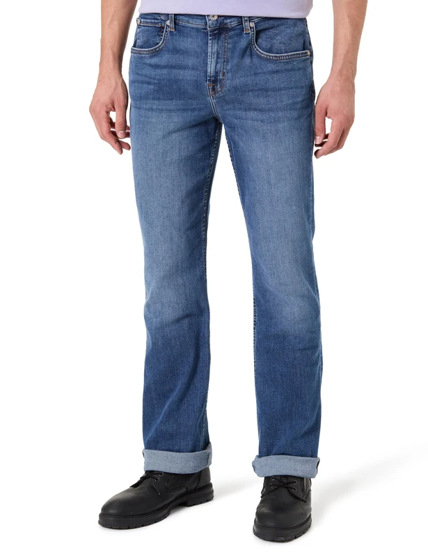 7 For All Mankind Men's Brett Midway Jeans, Mid Blue, 40 W